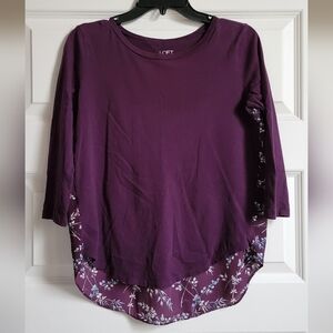 LOFT Outlet Mixed Media Womens Top